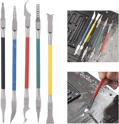 SUNGOOYUE Repair Tools, Non Slip Handle Design SK5 Steel for Mobile Phone Chip Dismantling and Motherboard Parts Installation, with Double Headed and Comfortable (5-piece CPU disassembly and Glue in Kuwait