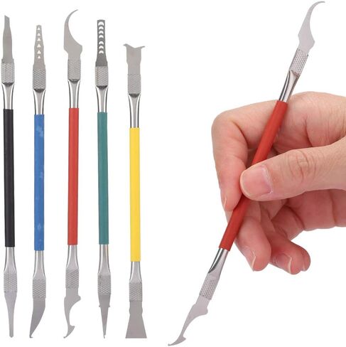 SUNGOOYUE Repair Tools, Non Slip Handle Design SK5 Steel for Mobile Phone Chip Dismantling and Motherboard Parts Installation, with Double Headed and Comfortable (5-piece CPU disassembly and Glue in Kuwait