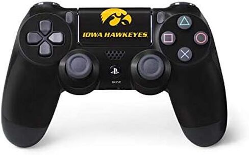 Skinit Decal Gaming Skin Compatible with PS4 Controller - Officially Licensed University of Iowa Hawkeyes Chevron Print Design in Kuwait