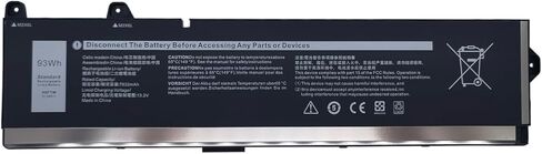X9FTM Laptop Battery Replacement for Dell Precision 7770 7670 7680 7780 Series Notebook RCVVT 965V4 0965V4 5JMD8 05JMD8 [11.55V 93Wh] in Kuwait