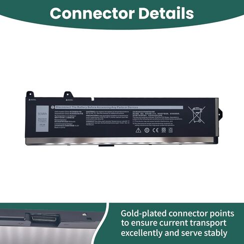 X9FTM Laptop Battery Replacement for Dell Precision 7770 7670 7680 7780 Series Notebook RCVVT 965V4 0965V4 5JMD8 05JMD8 [11.55V 93Wh] in Kuwait