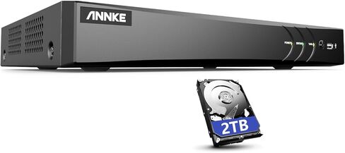 ANNKE 4K 8 قنوات AI DVR مع اكتشاف الإنسان/المركبة، 5 في 1 H.265+ مسجل فيديو رقمي آمن يعمل مع Alexa، يدعم 8CH التناظرية و4CH 8MP IP كاميرات لنظام CCTV المنزلي، محرك أقراص ثابتة 2 تيرابايت in Kuwait