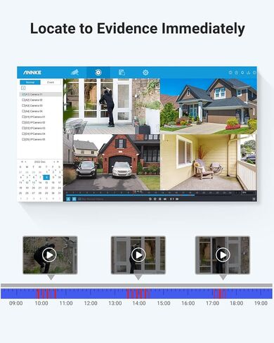 ANNKE 4K 8 قنوات AI DVR مع اكتشاف الإنسان/المركبة، 5 في 1 H.265+ مسجل فيديو رقمي آمن يعمل مع Alexa، يدعم 8CH التناظرية و4CH 8MP IP كاميرات لنظام CCTV المنزلي، محرك أقراص ثابتة 2 تيرابايت in Kuwait