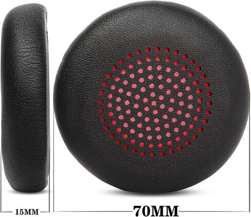 Savi 7320 Ear Pads Replacement Cushions Compatible with Poly Savi 7300,Savi 7320,Savi 7310,Savi 7410,Savi 7420 Office Headset Earpads Ear Cups Protein Leather Accessories-Black in Kuwait