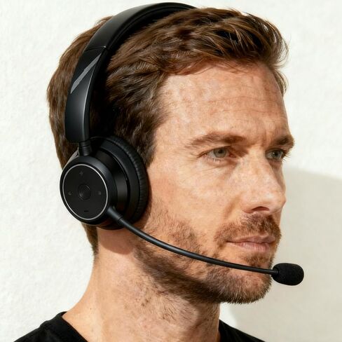 Savi 7320 Ear Pads Replacement Cushions Compatible with Poly Savi 7300,Savi 7320,Savi 7310,Savi 7410,Savi 7420 Office Headset Earpads Ear Cups Protein Leather Accessories-Black in Kuwait