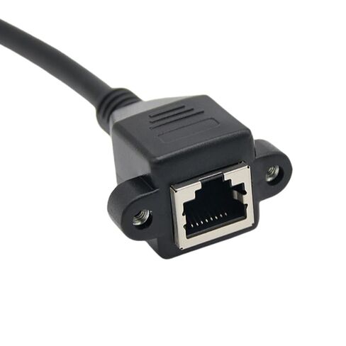 CAT6 RJ45 Cable Male to Female Screw Panel Mount Ethernet Networking Extension for Industrial Chassis Computer Gaming Ethernet in Kuwait