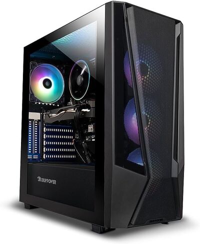 iBUYPOWER TraceMesh 7 Gaming Desktop PC, 14th Gen Intel 20-Core i7-14700F, NVIDIA GeForce RTX 4060, 64GB DDR5 RAM, 4TB SSD, Gaming Keyboard and Mouse, Windows 11 Home in Kuwait