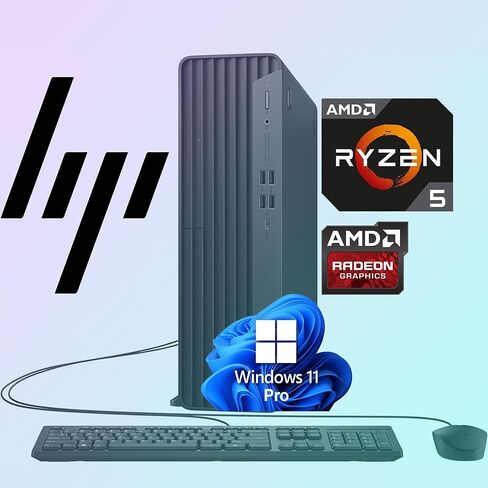 كمبيوتر مكتبي HP Elite SFF G9| معالج Ryzen 5 سداسي النواة بسرعة 5 جيجاهرتز (1.3 مرة أسرع من Intel i7-1255U) | رام DDR5 | واي فاي| بلوتوث| اتش دي ام اي، يو اس بي، RJ-45| نظام التشغيل Windows 11 Pro (ذاكرة وصول عشوائي سعة 64 جيجابايت ومحرك أقراص SSD سعة 1 ت in Kuwait
