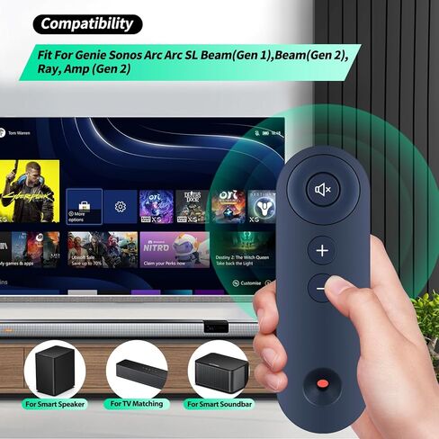 جهاز تحكم عن بعد بديل لمكبرات الصوت الجديدة لأجهزة Sonos Arc وArc SL وBeam (الجيل 1 والجيل 2) وRay وAmp (الجيل 2) وPlaybase وPlaybar in Kuwait