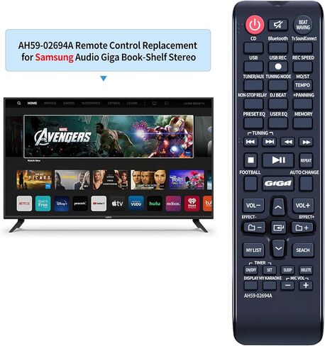 AH59-02694A جهاز تحكم عن بعد بديل متوافق مع نظام ستيريو Samsung Giga Book-Shelf MX-JS9500 MX-JS9000 MX-JS8000 MX-JS5000 Sub AH59-02694B AH59-02694D in Kuwait