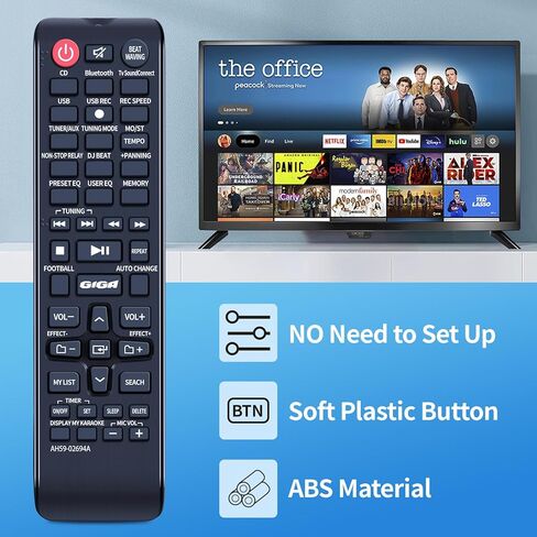 AH59-02694A جهاز تحكم عن بعد بديل متوافق مع نظام ستيريو Samsung Giga Book-Shelf MX-JS9500 MX-JS9000 MX-JS8000 MX-JS5000 Sub AH59-02694B AH59-02694D in Kuwait