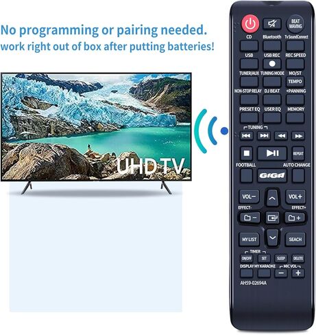 AH59-02694A جهاز تحكم عن بعد بديل متوافق مع نظام ستيريو Samsung Giga Book-Shelf MX-JS9500 MX-JS9000 MX-JS8000 MX-JS5000 Sub AH59-02694B AH59-02694D in Kuwait