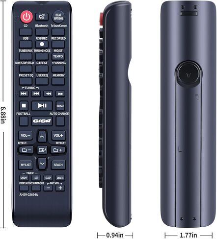 AH59-02694A جهاز تحكم عن بعد بديل متوافق مع نظام ستيريو Samsung Giga Book-Shelf MX-JS9500 MX-JS9000 MX-JS8000 MX-JS5000 Sub AH59-02694B AH59-02694D in Kuwait