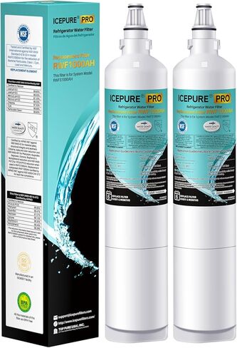 استبدال فلتر مياه الثلاجة ICEPURE PRO 5231JA2006A NSF 53&42 لـ LG LT600P، Kenmore 46-9990، 5231JA2006B، 5231JA2006E، LT600P-B، 469990، FML-2، LFX25975ST، LFX25960ST، عبوتين in Saudi Arabia