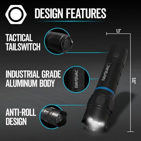Energizer Rayovac T2000 Tactical LED Flashlights, 400 Lumens (3 Pack), Small Tactical Flashlights Ideal for Everyday Carry, Camping, Work, and Emergencies (Batteries not Included) in Kuwait