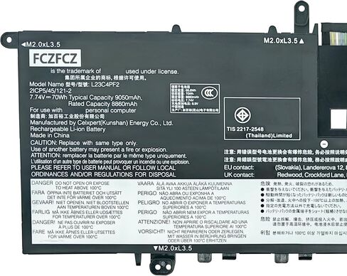 بطارية L23C4PF2 بديلة 70Wh 9050mAh لجهاز Lenovo Yoga Slim 7 14Q8X9 نوع 83ED سلسلة SB11N42052 5B11N42051 L23M4PF2 SB11N42050 5B11N42049 7.74V 4 خلايا in Kuwait