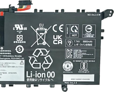 بطارية L23C4PF2 بديلة 70Wh 9050mAh لجهاز Lenovo Yoga Slim 7 14Q8X9 نوع 83ED سلسلة SB11N42052 5B11N42051 L23M4PF2 SB11N42050 5B11N42049 7.74V 4 خلايا in Kuwait