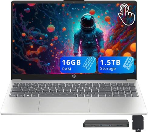 HP - لابتوب انفي x360 2 في 1 بشاشة لمس 15.6 انش - معالج انتل كور i7-ذاكرة 12GB - وسيط تخزين ذو حالة ثابتة 256GB - لمسة نهائية HP بلون فضي طبيعي in Saudi Arabia