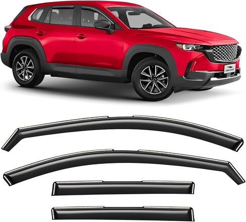 فورون الزجاج في القنوات الزجاجية إضافية متينة الأمطار ل Mazda CX-50 2023-2025 ، انحرافات النوافذ ، أقنعة النوافذ تنفيس ، 4 قطع-200818 in Saudi Arabia