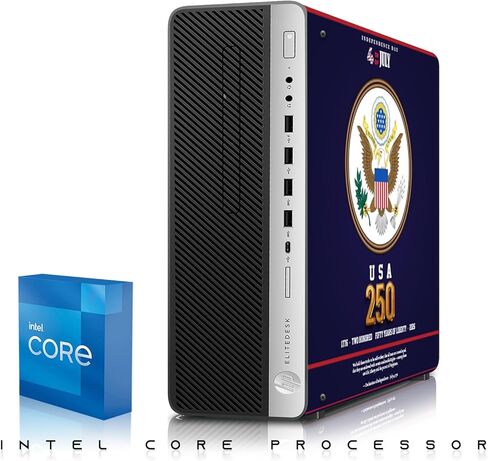 كمبيوتر مكتبي للألعاب HP EliteDesk Liberty 250 Edition، Intel i5، ذاكرة الوصول العشوائي 16 جيجابايت، نظام تشغيل 256 جيجابايت SSD + 2x500 جيجابايت HDD، شاشة منحنية مزدوجة 27 بوصة، رسومات GT 1030، لوحة مفاتيح/ماوس/سماعات رأس RGB، كاميرا ويب، Win 11 Pro (متج in Kuwait