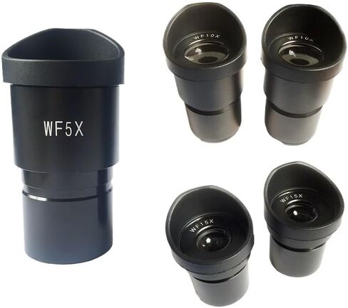 زوج عدسة بصرية ذات مجال واسع لمجهر ستيريو بقطر تركيب 30 مم أو 30.5 مم أكواب عين مطاطية WF5X WF10X(WF5X-20-30.5mm) in Kuwait