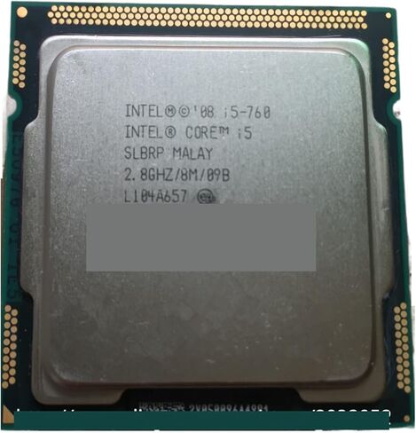 c معالج I5-760 بسرعة 2.8 جيجا هرتز وذاكرة تخزين مؤقت 8 ميجا بايت ومقبس LGA1156 45 نانومتر لسطح المكتب I5 760 CPU in Kuwait