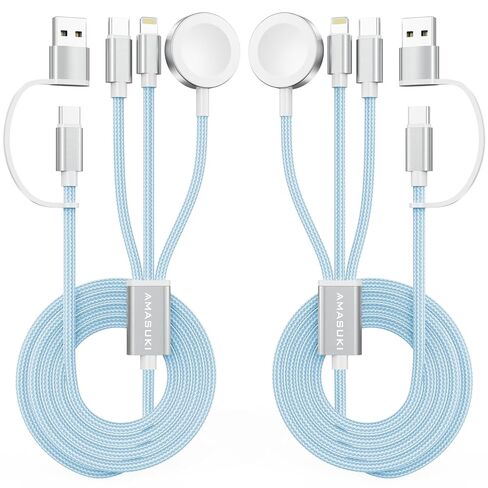 Upgraded 3 in 2 USB C Cable for Apple Watch Charger iPhone Charger USB C Multi Fast Charging Cable Compatible with iWatch Ultra/SE/9/8/7/6/5/4/3/2/1 & iPhone 15/14/13/12/11/Galaxy S23-4FT in Saudi Arabia