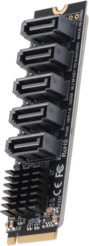 بطاقة محول M.2 إلى SATA3.0 شريحة JMB585 عالية السرعة ومستقرة تدعم محول OS X Llinux M.2 PCIE لـ 5 أجهزة تمديد الرعد in Kuwait