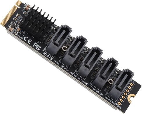 بطاقة محول M.2 إلى SATA3.0 شريحة JMB585 عالية السرعة ومستقرة تدعم محول OS X Llinux M.2 PCIE لـ 5 أجهزة تمديد الرعد in Kuwait