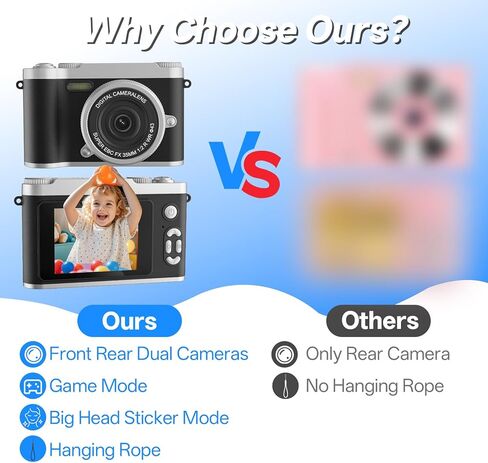 CITALEO Small Digital Camera- 48MP HD 8X Zoom Compact Digital Cameras with 20+ Filters, Mini Digital Camera for Teenagers Students & Pet Camera, 5 Game Camera in Kuwait