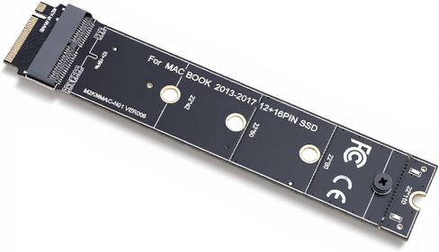 بطاقة محول Pomya 12 16 Pin SSD إلى M.2 Key M، بديلة لأجهزة الكمبيوتر المحمول OS X 2013-2017 تدعم PCIe 4.0 نقل عالي السرعة، التوصيل والتشغيل in Kuwait