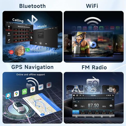 2G+64G لسيارة Toyota Scion xB 2007-2019 راديو السيارة مع Carplay اللاسلكي Android Auto - شاشة لمس 9 بوصة Android 13 راديو السيارة - GPS/WiFi/Bluetooth/FM/SWC/HD كاميرا احتياطية in Kuwait