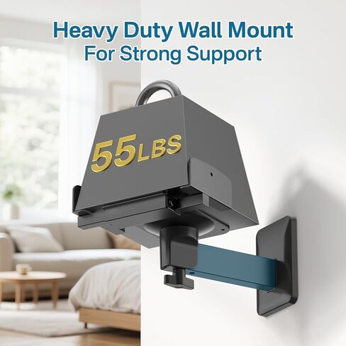 Pair of Adjustable Speaker Wall Mount for Klipsch Bookshelf Speaker Mount - Heavy Duty Side Clamping Wall Speaker Mounts for Klipsch R-40PM R50M RP-500M II RP-600M II Speaker Mount, 55 LBS Capacity in Kuwait