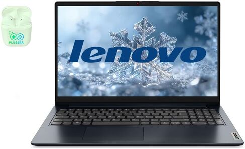 كمبيوتر محمول Lenovo IdeaPad مقاس 15.6 بوصة، ذاكرة وصول عشوائي 4 جيجابايت وذاكرة وصول عشوائي سعتها 128 جيجابايت SSD، معالج Intel ثنائي النواة، لوحة مفاتيح رقمية، Windows 11 Home، سماعات PLUSERA، أزرق هاوية (متجدد) in Kuwait
