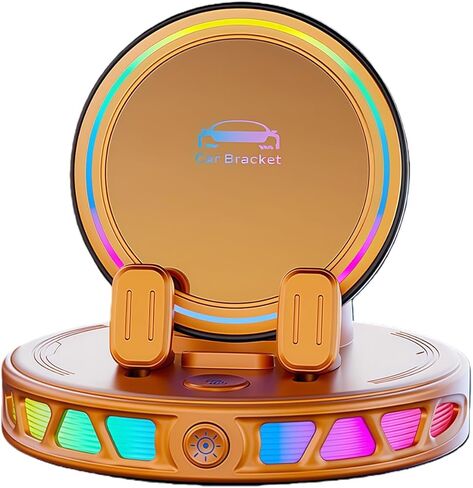 Adjustable Holder Car Dashboard Mount Cellphone with Light Suction Cup Phone Stand 360 Degree Rotating Automatic Locking Car Phone in Kuwait