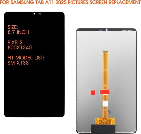 لهاتف Samsung Galaxy Tab A11 2025 شاشة بديلة Tab A11 LCD لهاتف Samsung Tab A11 X133 X135G SM-X133 X135 SM-X135G X130 LCD محول رقمي يعمل باللمس جزء إصلاح التجميع in Kuwait