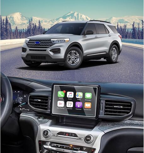 واقي شاشة 8 بوصة لـ 2020 2021 2022 2023 2024 Ford Explorer من الزجاج المقسى طبقة حماية ملاحة نظام ترفيهي غطاء كامل ملحقات 9H صلابة HD شفاف in Kuwait