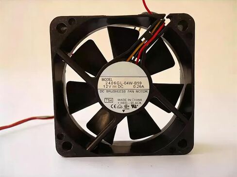 2406GL-04W-B59 مروحة تبريد 3 أسلاك DC12V 0.26A 3.12W 60x60x15mm in Kuwait