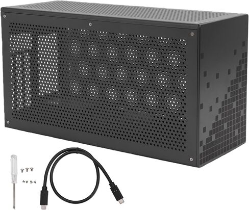 هيكل توسعة، هيكل خارجي من الألومنيوم مع فتحة Thunderbolt 3 وPCIe X16، توصيل طاقة بقدرة 60 وات، يدعم وحدة معالجة الرسومات مقاس 350 مم in Kuwait