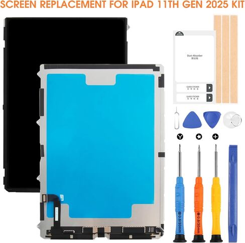 استبدال الشاشة لجهاز iPad 10th Gen 2022 / 11th Gen 2025 شاشة LCD لجهاز iPad 10.9 11th شاشة LCD زجاجية مع طقم إصلاح A2696 A2757 A2777 A3354 A3355 A3356 (LCD فقط، وليس محول رقمي يعمل باللمس) in Kuwait