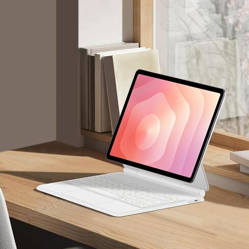 Keyboard Case for Samsung Galaxy Tab S11 11" 2025, Magnetic Floating Cantilever Stand, Ultra-Slim Protective Case with Backlit Keyboard, Multi-Touch Trackpad,White in Saudi Arabia