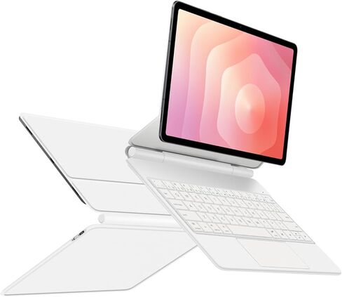Keyboard Case for Samsung Galaxy Tab S11 11" 2025, Magnetic Floating Cantilever Stand, Ultra-Slim Protective Case with Backlit Keyboard, Multi-Touch Trackpad,White in Saudi Arabia
