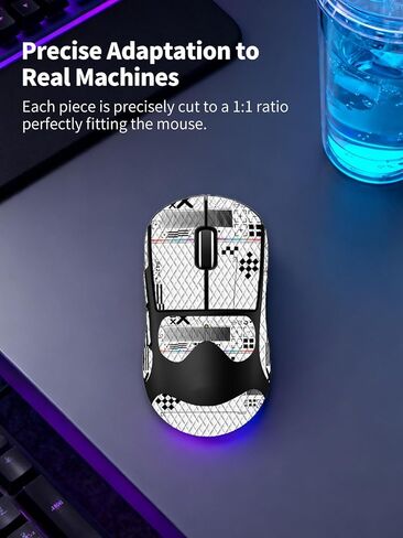 شريط قبضة مضاد للانزلاق للماوس اللاسلكي Logitech G PRO X Superlight 2 DEX، ملصقات قبضة ناعمة الملمس مقاومة للعرق من ZBAGUG، جلد مقاوم للخدش وقابل للإزالة وغير متبقي، أبيض in Kuwait
