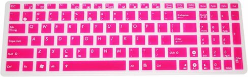 Hot Pink Keyboard Cover for ASUS G501JW K501UX K501LX GL502 GL551 GL552 Q552UB Q503UA Q504UA Q552UB Q553UB Q524UQ Q534UX F554LA F555UA F555LA F556UA R556LA N551JQ X550ZA GL752VW in Kuwait