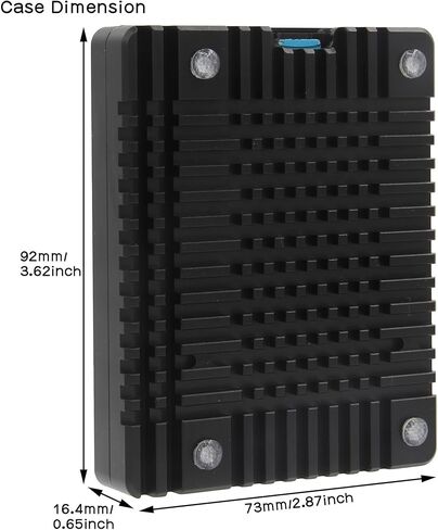 حافظة رفيعة للغاية من سبائك الألومنيوم باستخدام الحاسب الآلي GPIO لتبريد سلبي + PD 27 وات 5.1 فولت 5A مزود طاقة USB-C لـ Raspberry Pi 5 in Kuwait
