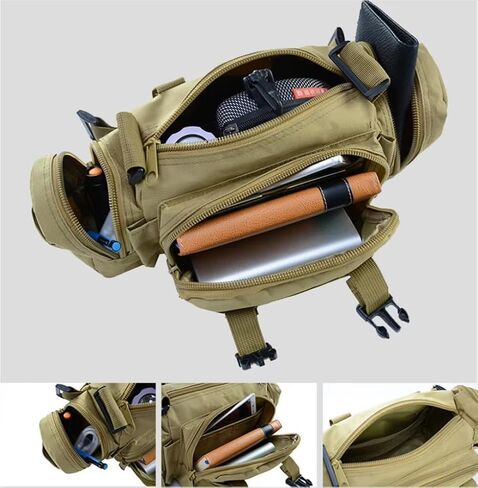 Tactical Multi-Tool Waist Pack -Zippered, Durable Polyamide Fabric for Cycling, Hiking, and Outdoor Activities, Outdoor Gear in Kuwait