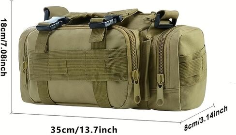 Tactical Multi-Tool Waist Pack -Zippered, Durable Polyamide Fabric for Cycling, Hiking, and Outdoor Activities, Outdoor Gear in Kuwait