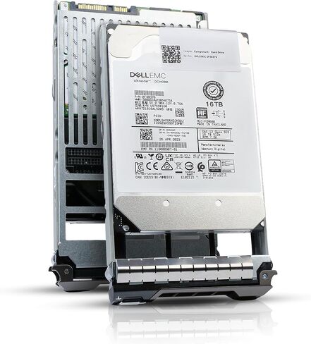محرك الأقراص الصلبة Dell 16TB 7.2K RPM SAS 12Gb/s 512e 3.5in Enterprise PowerEdge لـ R730 R720 R710 R520 R530 R630 R430 T630 T710 R220 R720XD R510 R530XD R730XD 0HNHWC G13 (متجدد) in Kuwait