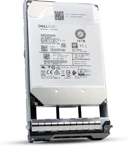 محرك الأقراص الصلبة Dell 16TB 7.2K RPM SAS 12Gb/s 512e 3.5in Enterprise PowerEdge لـ R730 R720 R710 R520 R530 R630 R430 T630 T710 R220 R720XD R510 R530XD R730XD 0HNHWC G13 (متجدد) in Kuwait