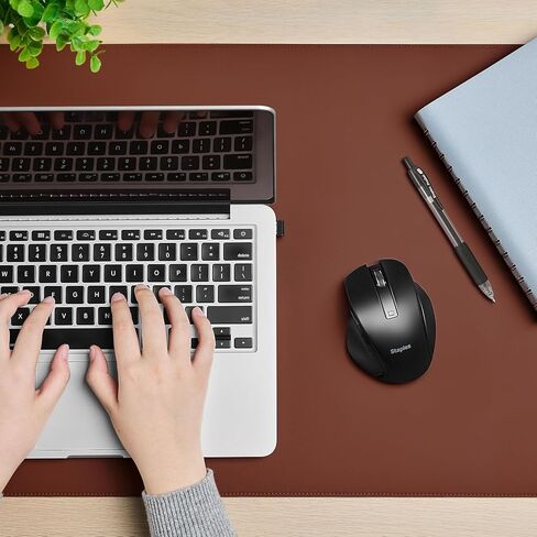 Staples TECH ماوس لاسلكي، بصري، يمكن استخدامه بكلتا اليدين، مستقبل USB للكمبيوتر الشخصي والكمبيوتر المحمول in Kuwait